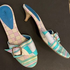 SOLD*** Emilio Pucci kitten heel sandals